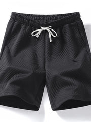 Men's Full Size Drawstring Pocketed Shorts Plus Size Black / S