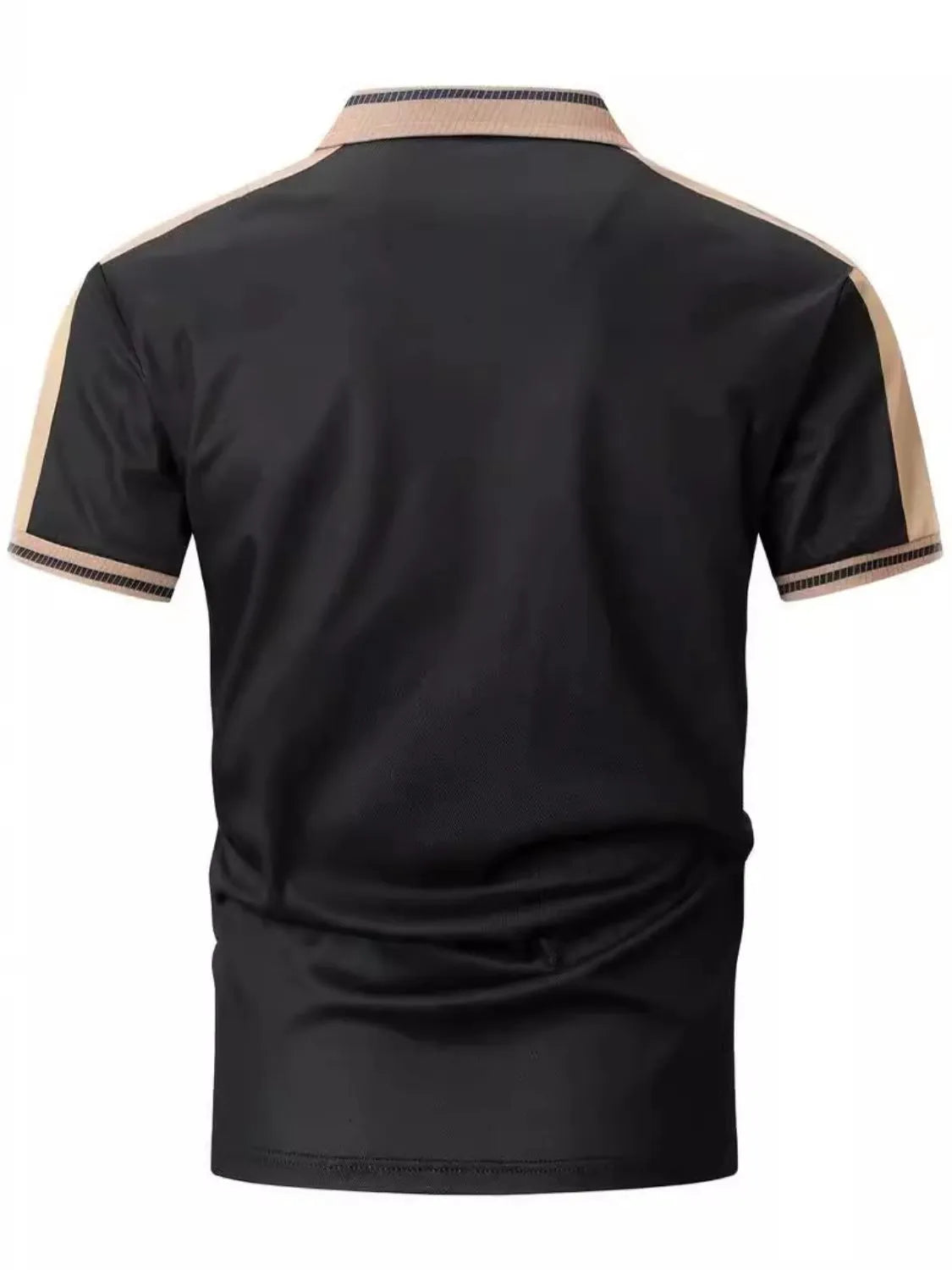 Men's Full Size Embroidered Collared Neck Short Sleeve Polo Plus Size