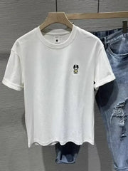 Men's Full Size Graphic Round Neck T-Shirt Plus Size