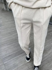 Men's Full Size Half Zip Long Sleeve Top and Pants Plus Size