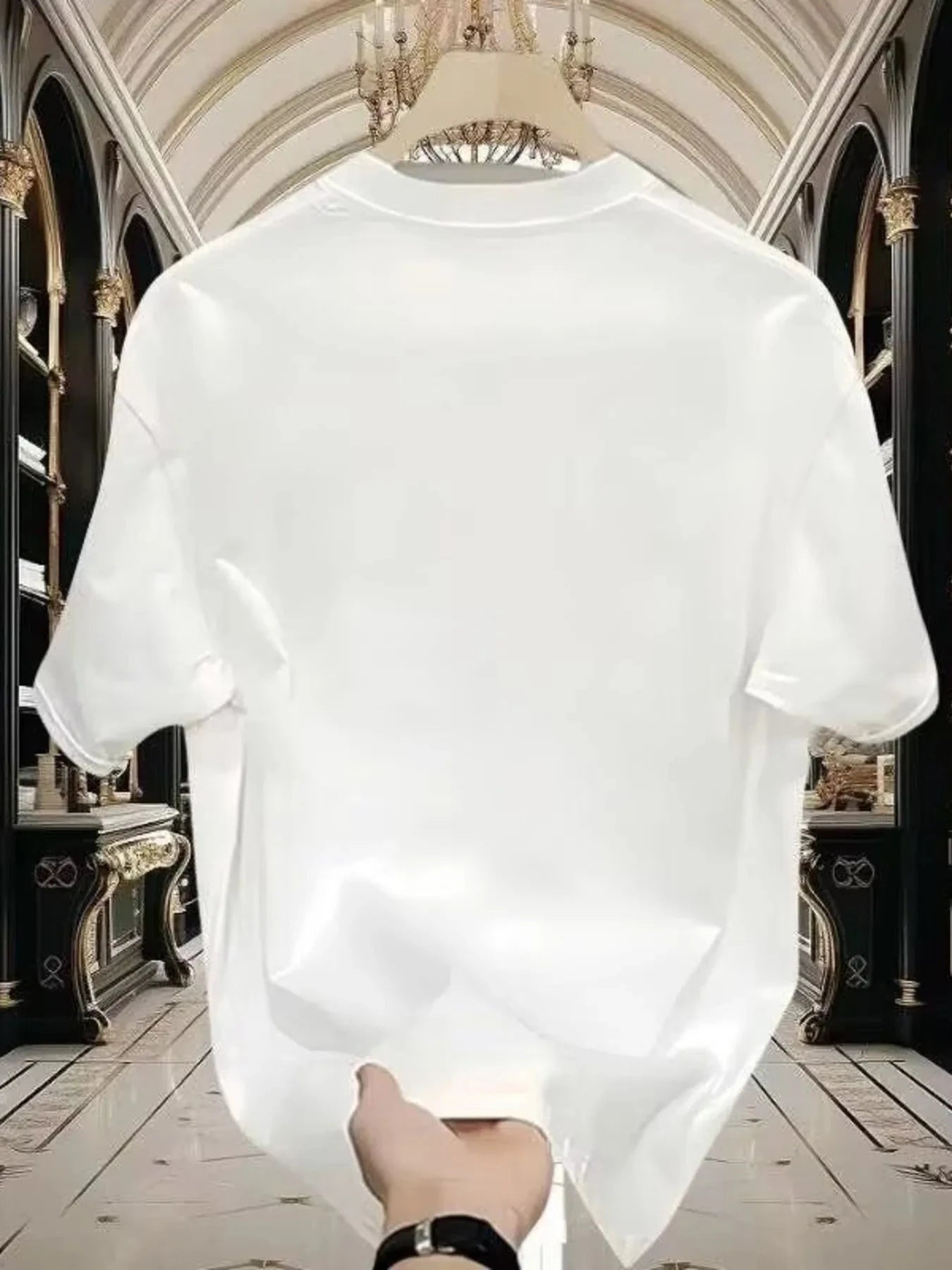 Men's Full Size Letter Round Neck Short Sleeve T-Shirt Plus Size
