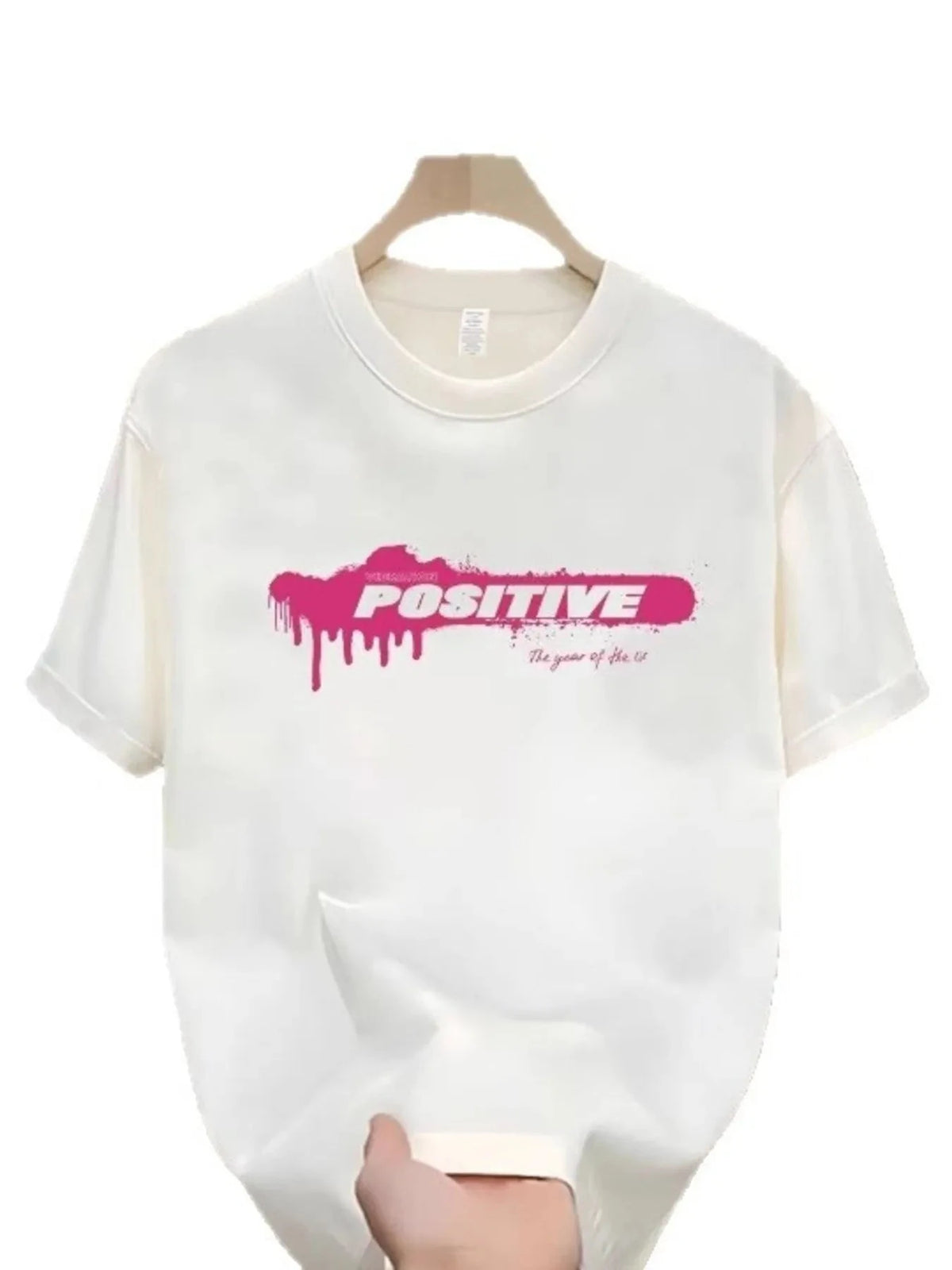 Men's Full Size Letter Round Neck Short Sleeve T-Shirt Plus Size White / S