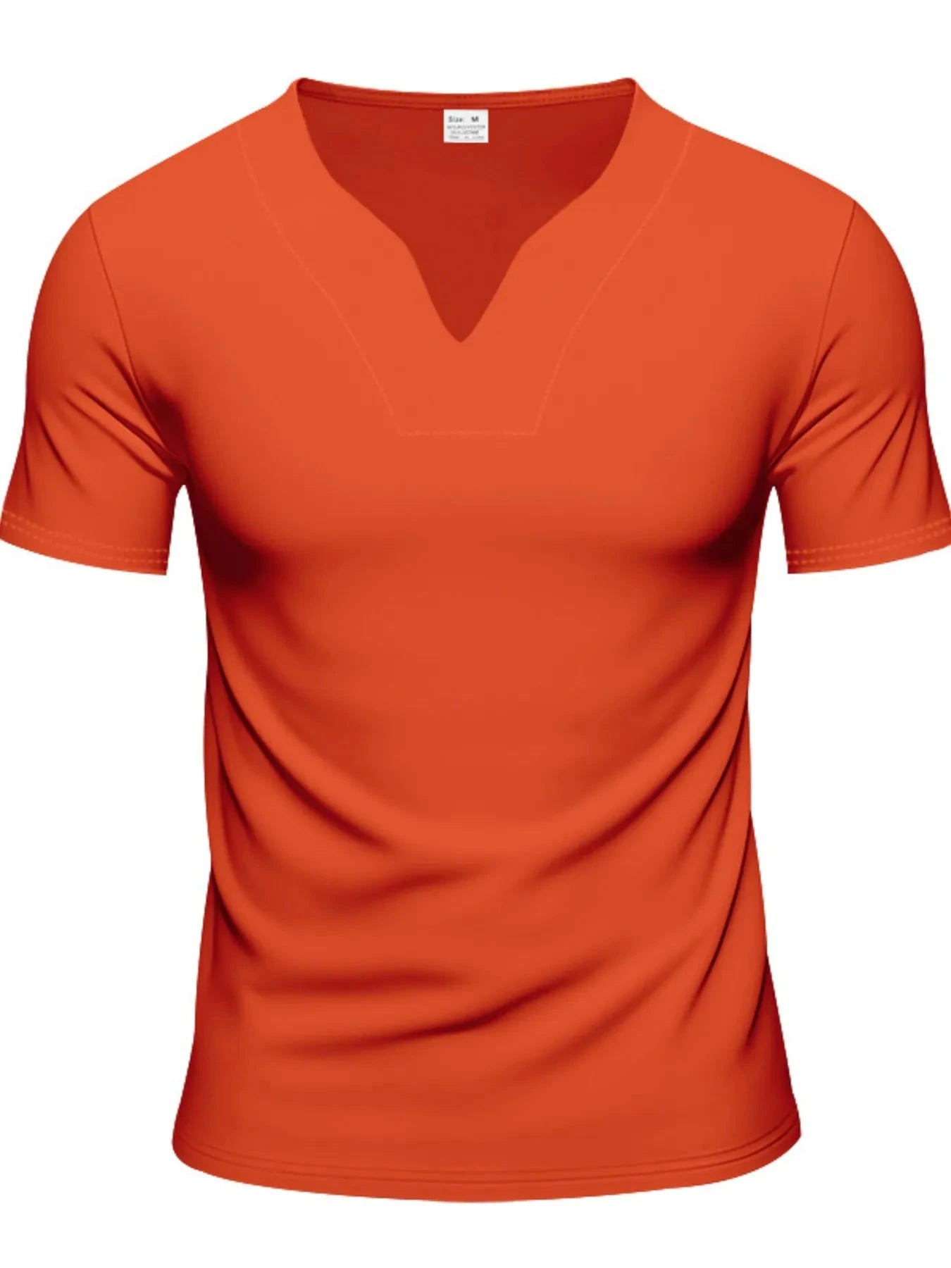Men's Full Size Notched Short Sleeve T-Shirt Plus Size