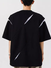 Men's Full Size Oversized Streetwear Short Sleeve T-Shirt Plus Size