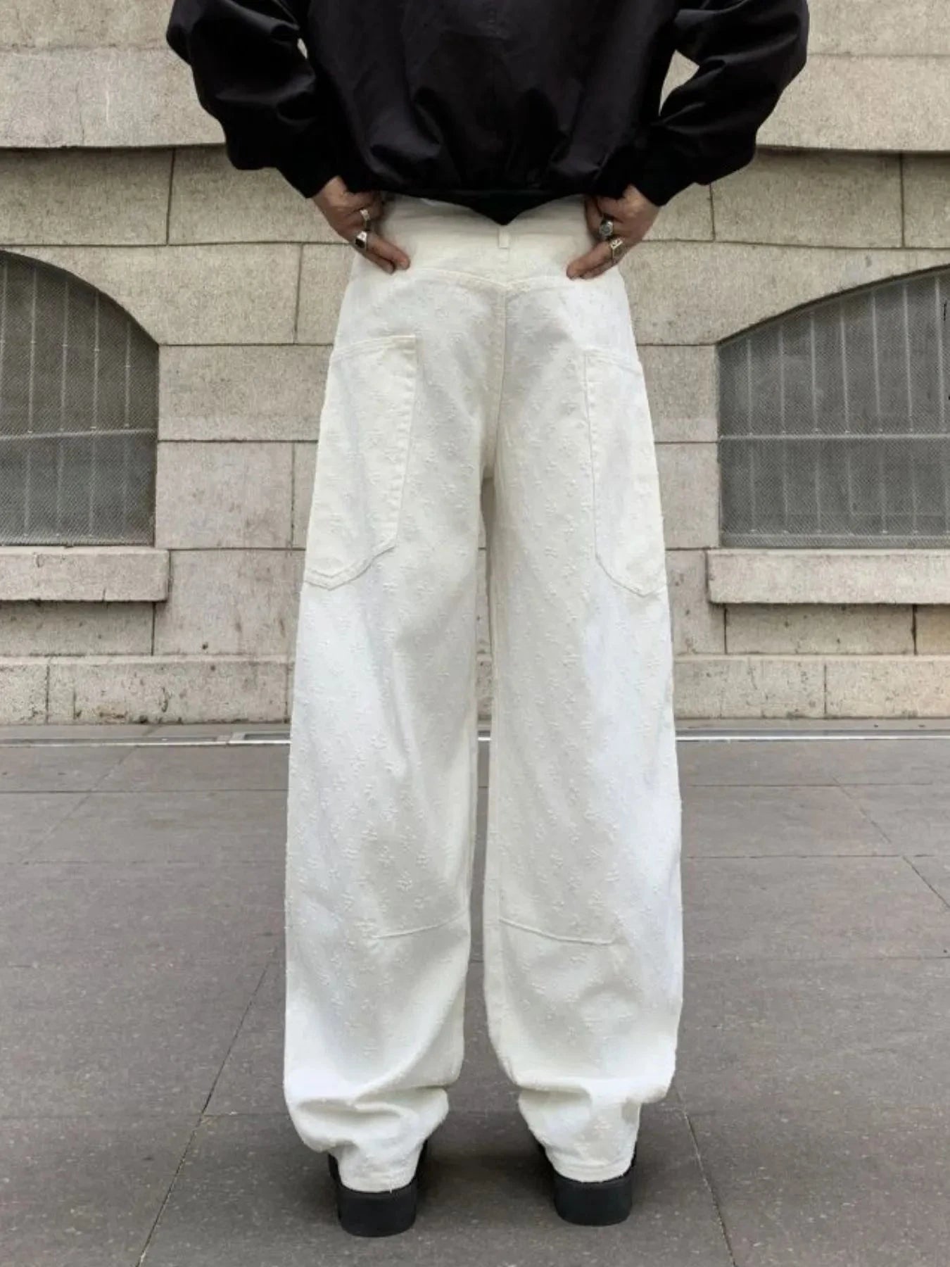 Men's Full Size Relaxed Fit Wide Leg Jeans Plus Size