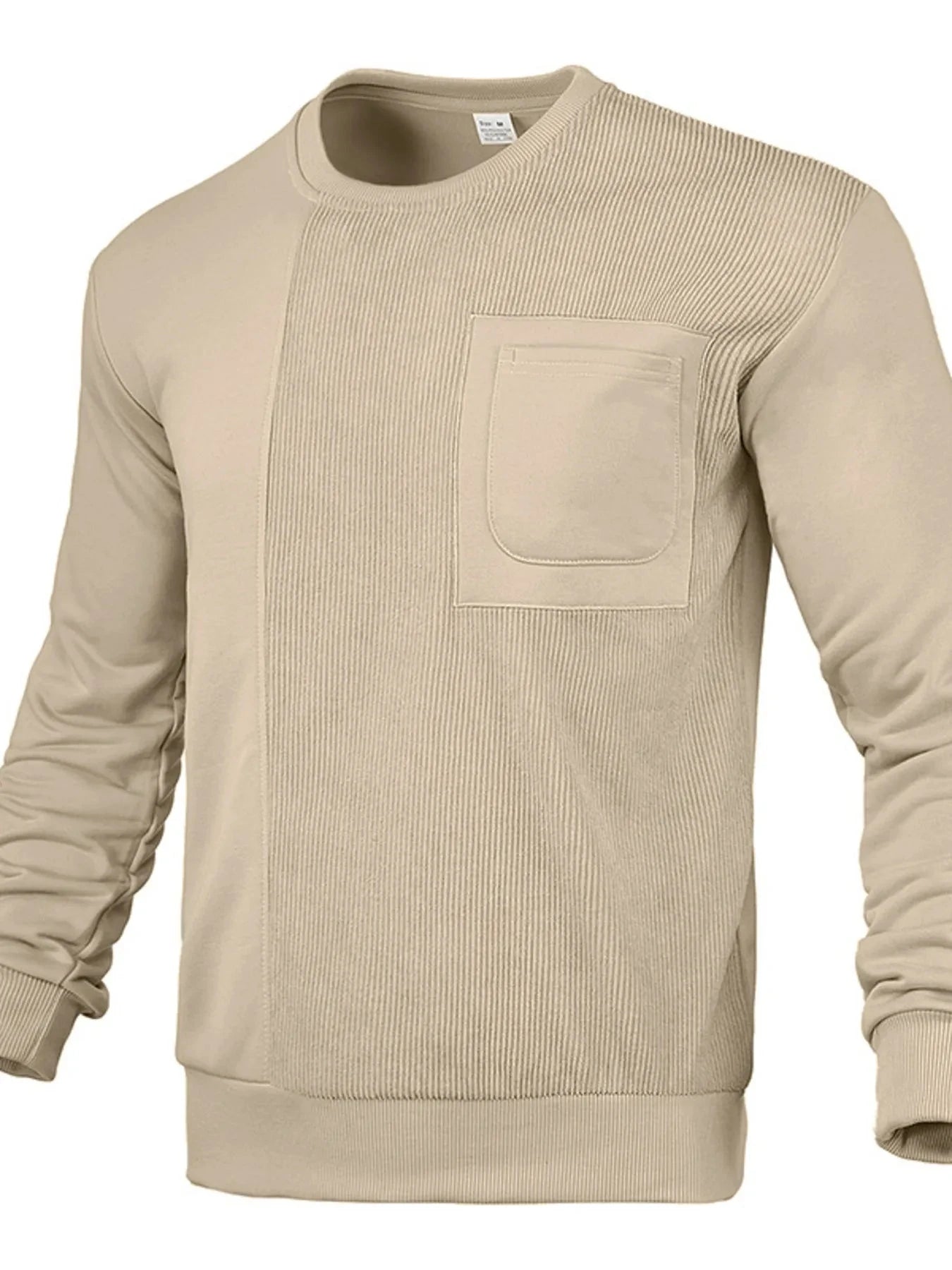 Men's Full Size Round Neck Long Sleeve Sweatshirt Plus Size