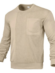 Men's Full Size Round Neck Long Sleeve Sweatshirt Plus Size