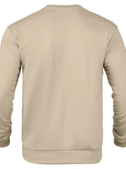 Men's Full Size Round Neck Long Sleeve Sweatshirt Plus Size