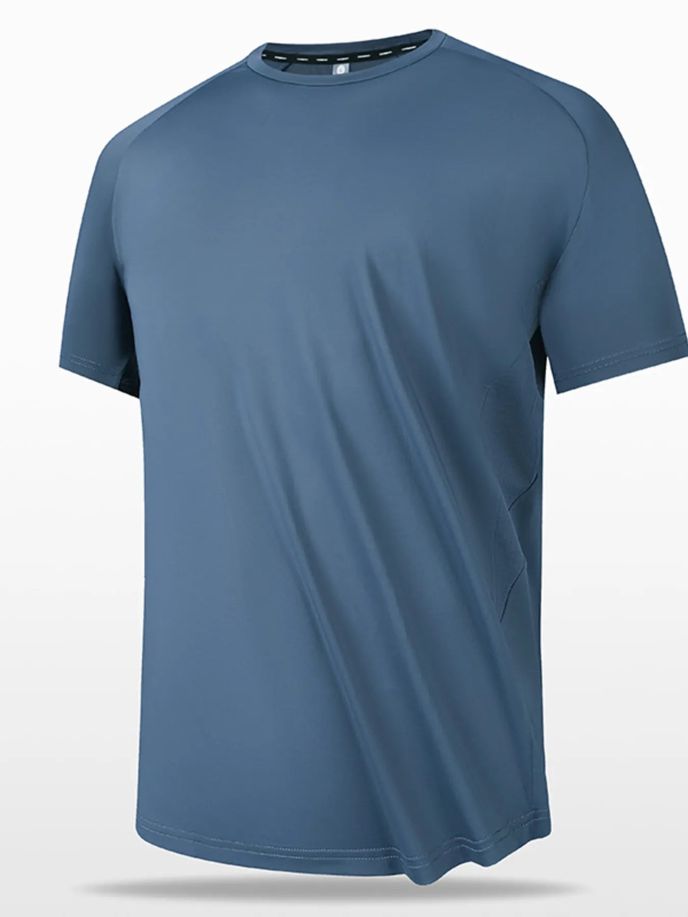 Men's Full Size Round Neck Short Sleeve T-Shirt Dusty Blue / M