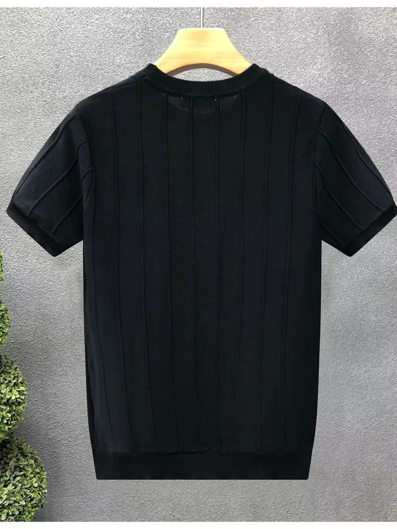 Men's Full Size Round Neck Short Sleeve T-Shirt Plus Size Black / S