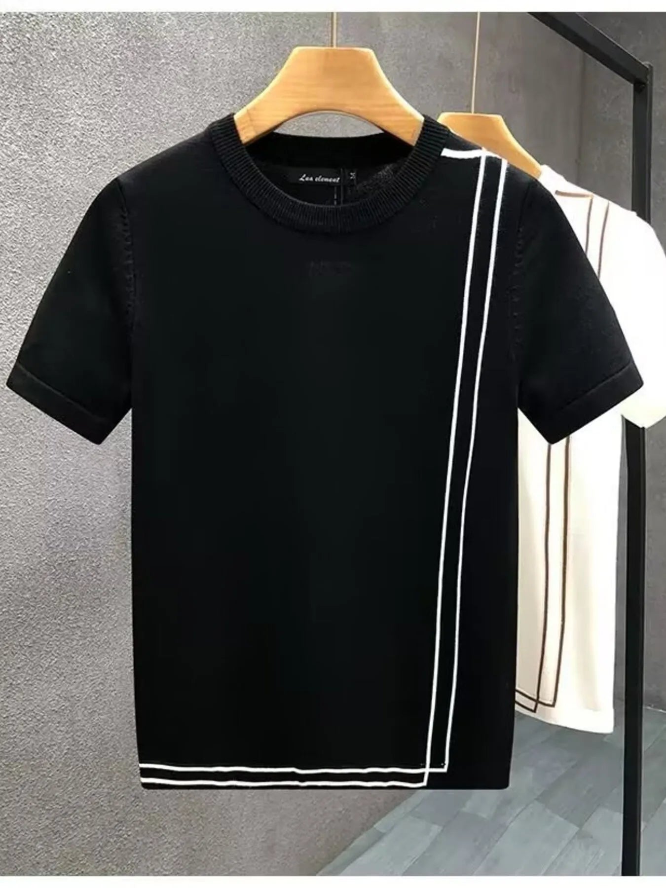 Men's Full Size Round Neck Short Sleeve T-Shirt Plus Size Black / S