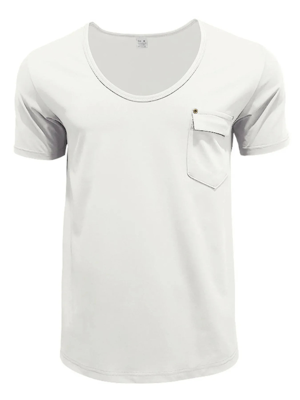 Men's Full Size Round Neck Short Sleeve T-Shirt Plus Size White / S