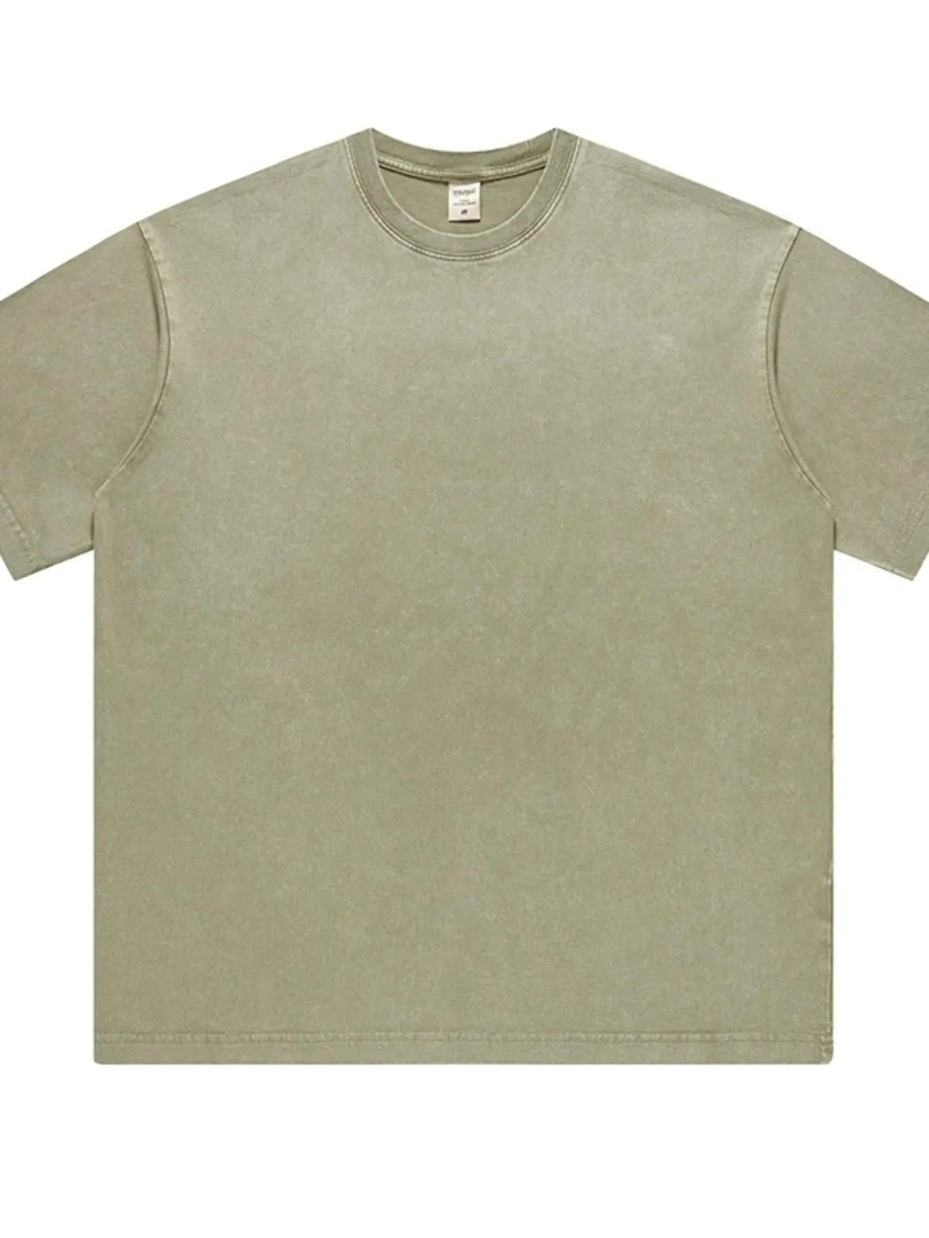 Men's Full Size Short Sleeve Round Neck Washed T-Shirt Plus Size Sage / S