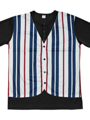 Men's Full Size Striped Short Sleeve T-Shirt Plus Size