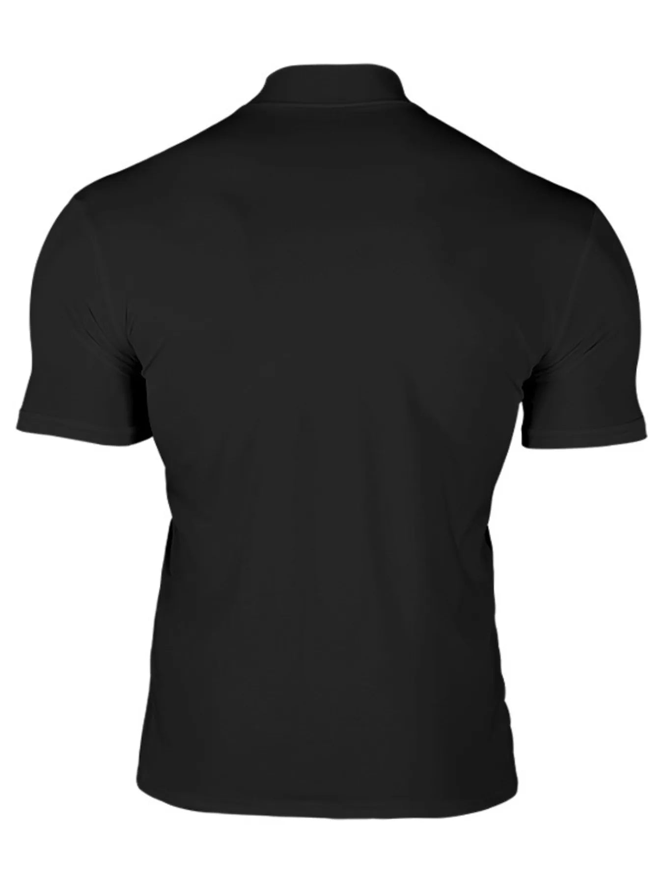 Men's Full Size Turtleneck Short Sleeve T-Shirt Plus Size Black / S