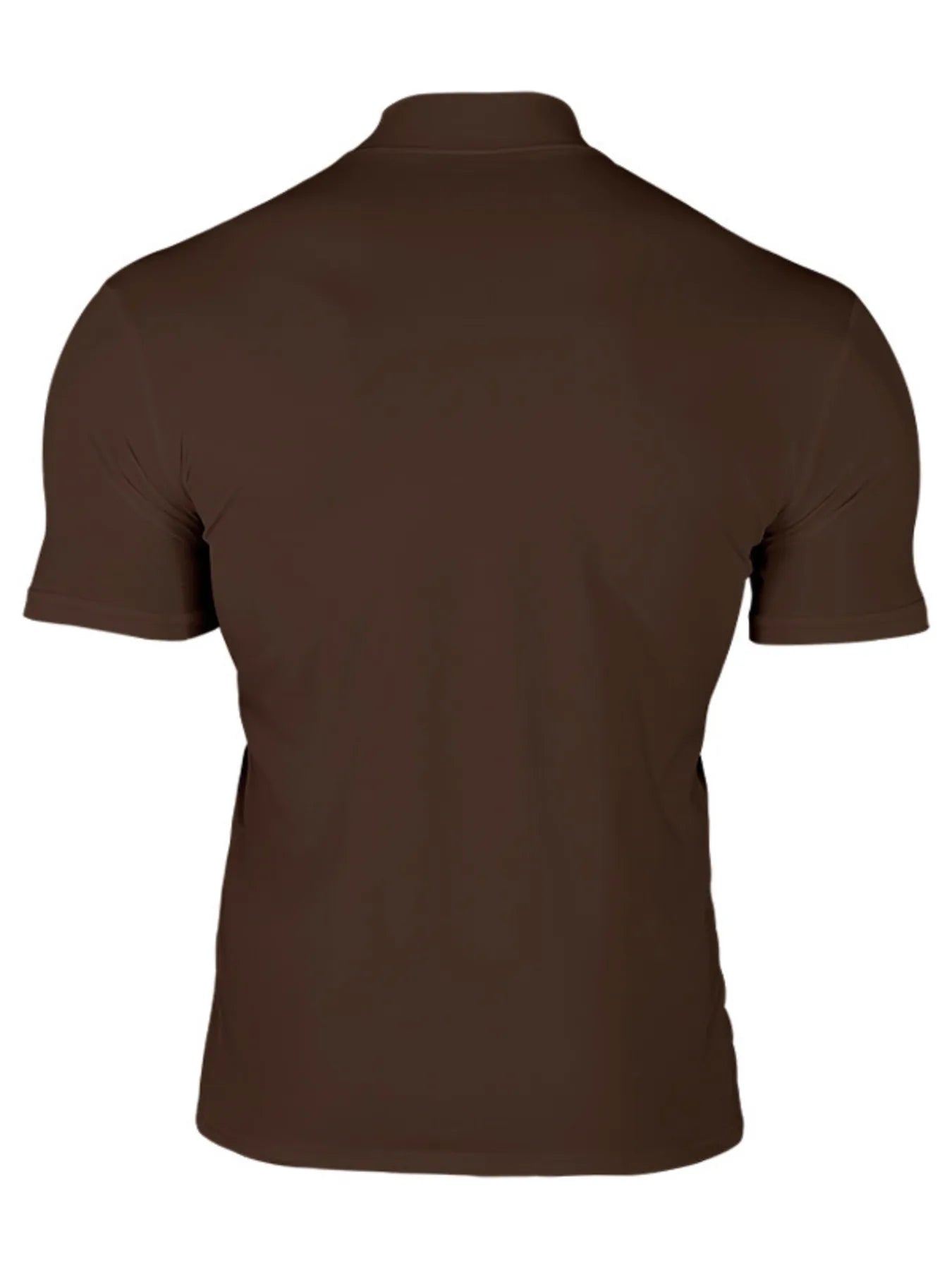 Men's Full Size Turtleneck Short Sleeve T-Shirt Plus Size Dark Brown / S
