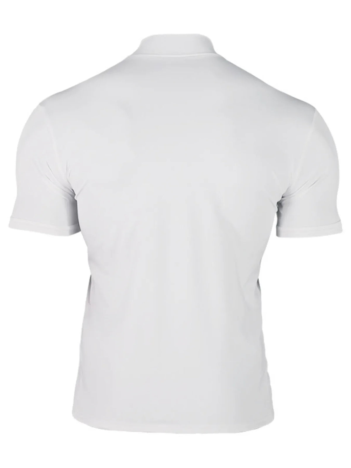 Men's Full Size Turtleneck Short Sleeve T-Shirt Plus Size White / S