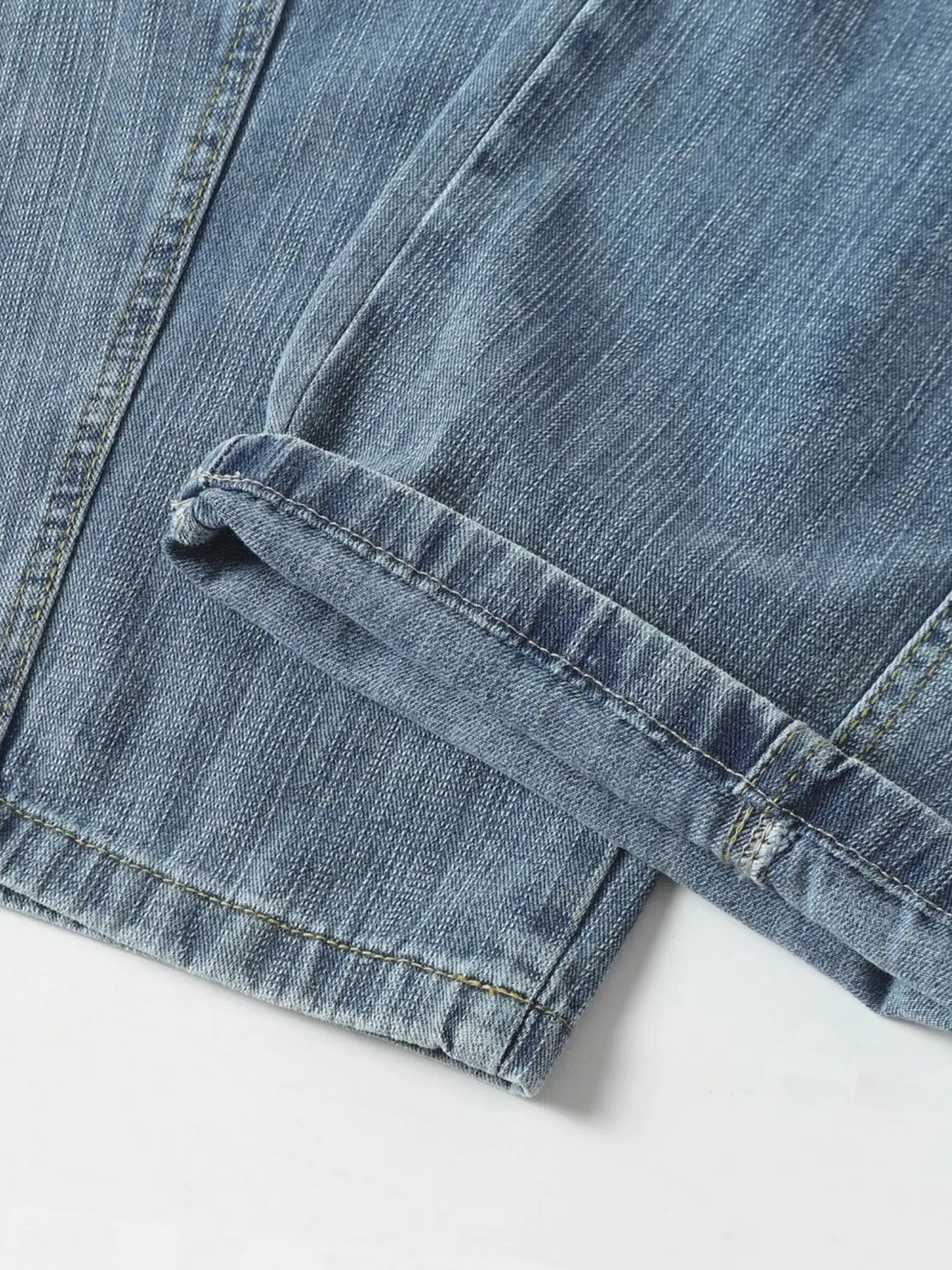 Men's Full Size Wide Leg High Waisted Vintage Wash Jeans Plus Size