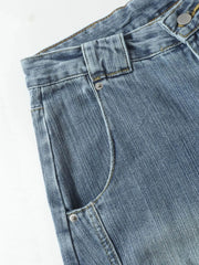 Men's Full Size Wide Leg High Waisted Vintage Wash Jeans Plus Size