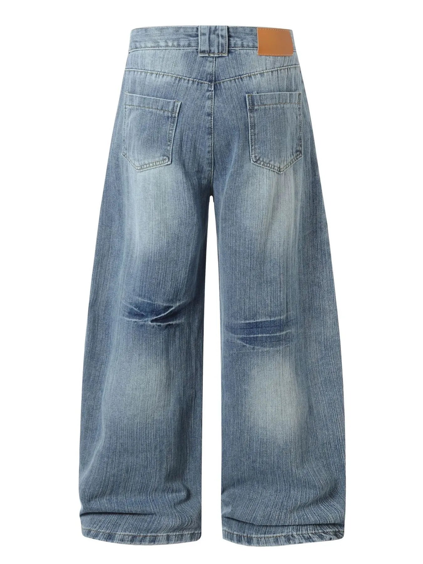 Men's Full Size Wide Leg High Waisted Vintage Wash Jeans Plus Size