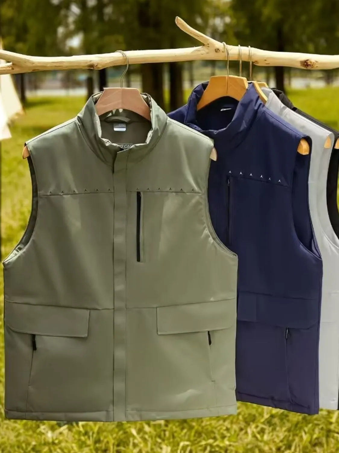 Men's Full Size Zip Up Vest Plus Size
