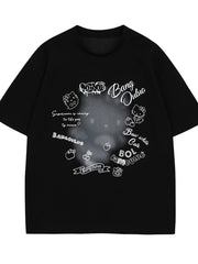 Men's Gradient Graphic Short Sleeve T-Shirt Black / S