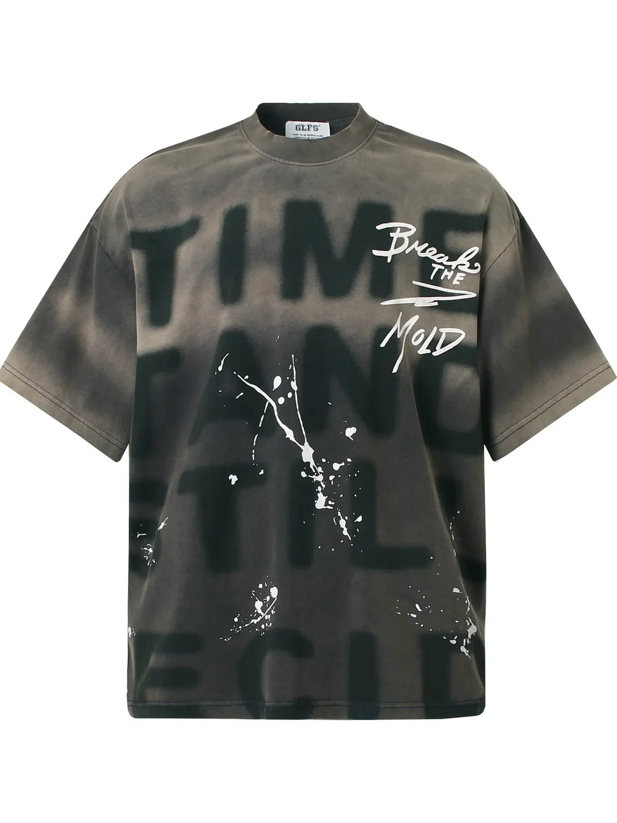 Men's Graffiti Style Oversized T-Shirt Gray / M