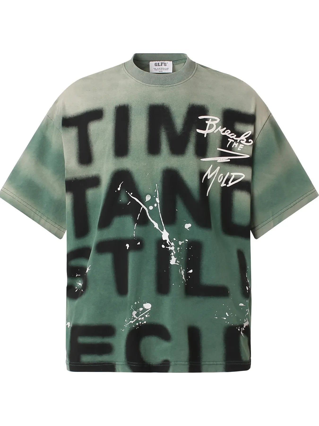 Men's Graffiti Style Oversized T-Shirt Green / M