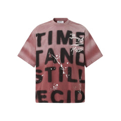 Men's Graffiti Style Oversized T-Shirt Red / M