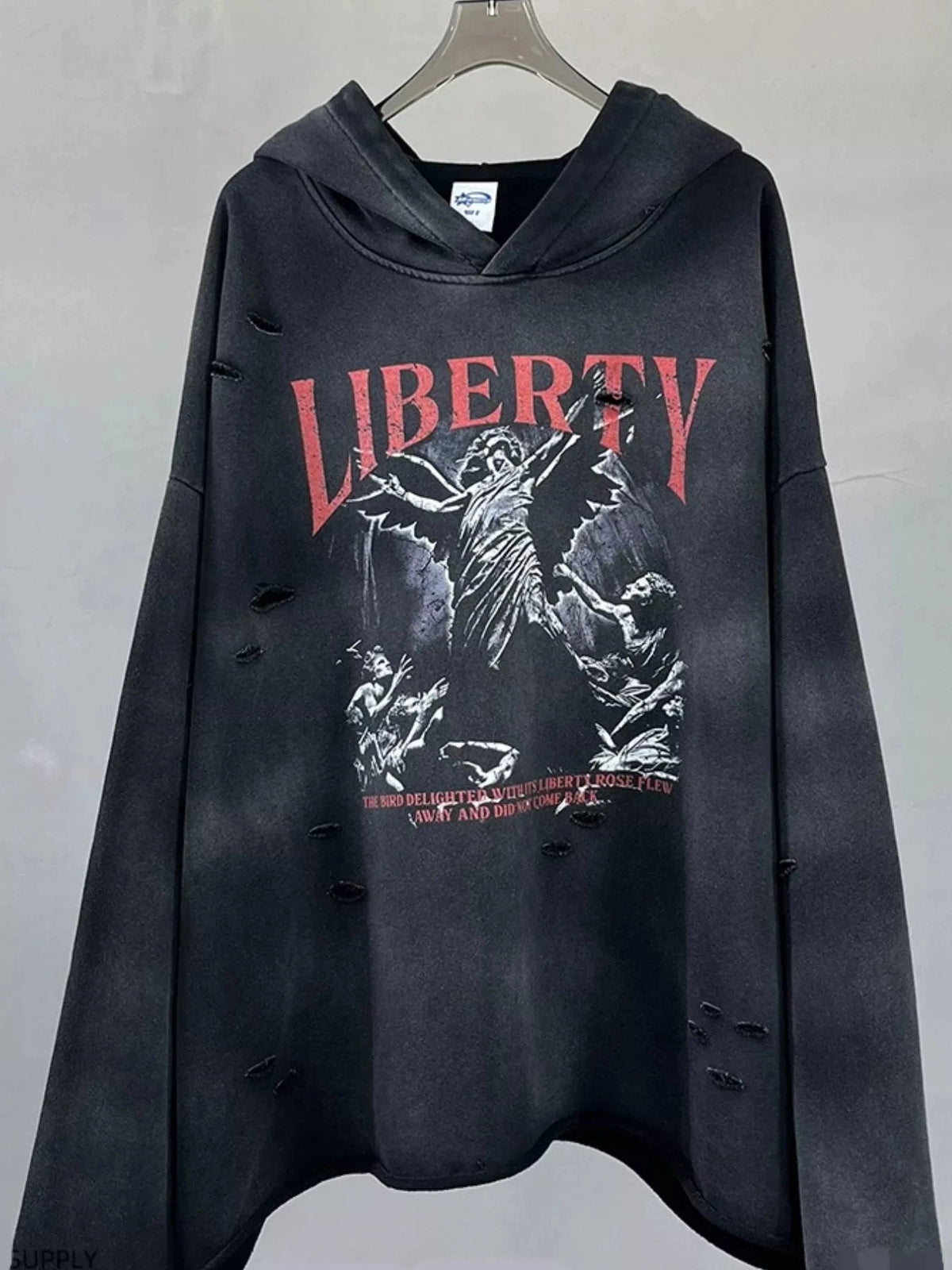 Men's Graphic Long Sleeve Hoodie Black / M