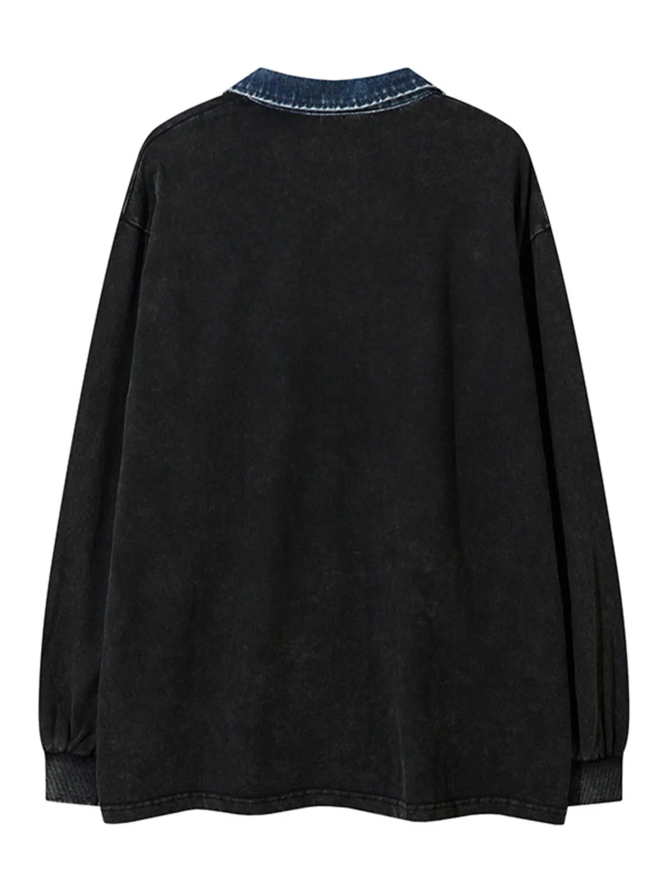 Men's Graphic Long Sleeve Oversized Polo