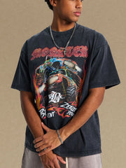 Men's Graphic Round Neck Half Sleeve T-Shirt