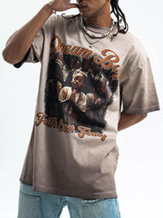 Men's Graphic Round Neck Short Sleeve T-Shirt