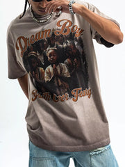 Men's Graphic Round Neck Short Sleeve T-Shirt