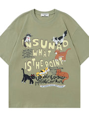 Men's Graphic Round Neck Short Sleeve T-Shirt Green / S