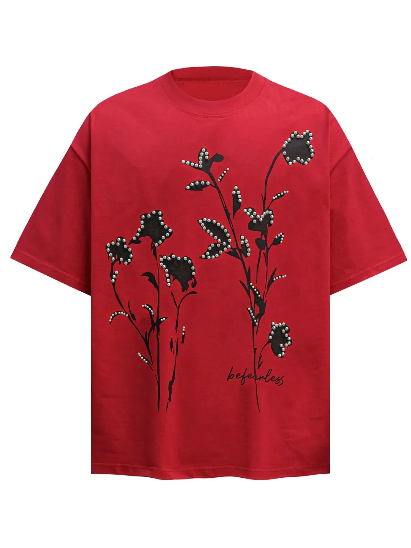Men's Graphic Round Neck Short Sleeve T-Shirt Red / S