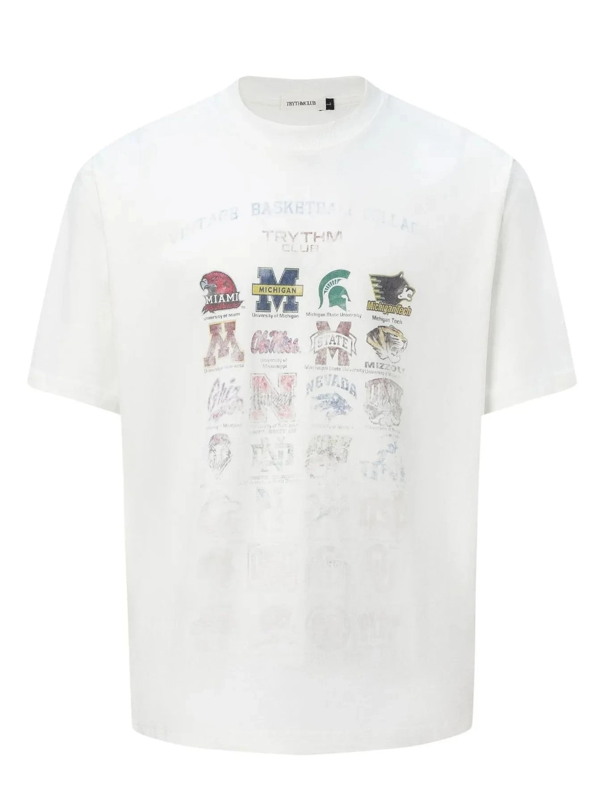 Men's Graphic Round Neck Short Sleeve T-Shirt White / S