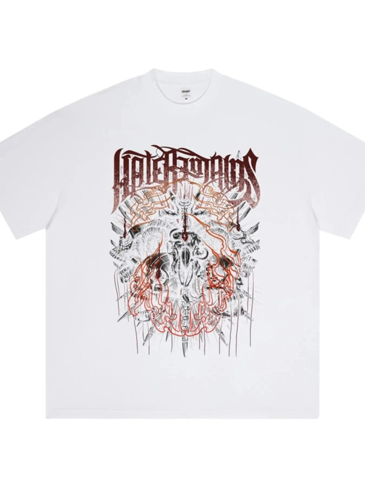 Men's Graphic Round Neck Short Sleeve T-Shirt White / XS