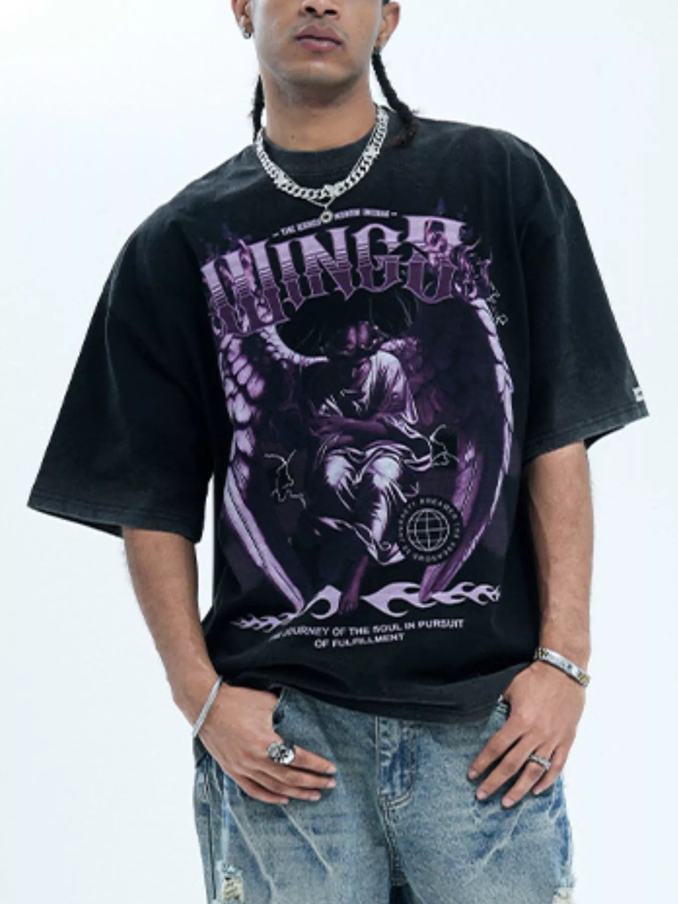 Men's Graphic Short Sleeve Oversized T-Shirt