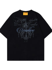 Men's Graphic Short Sleeve Oversized T-Shirt Black / M