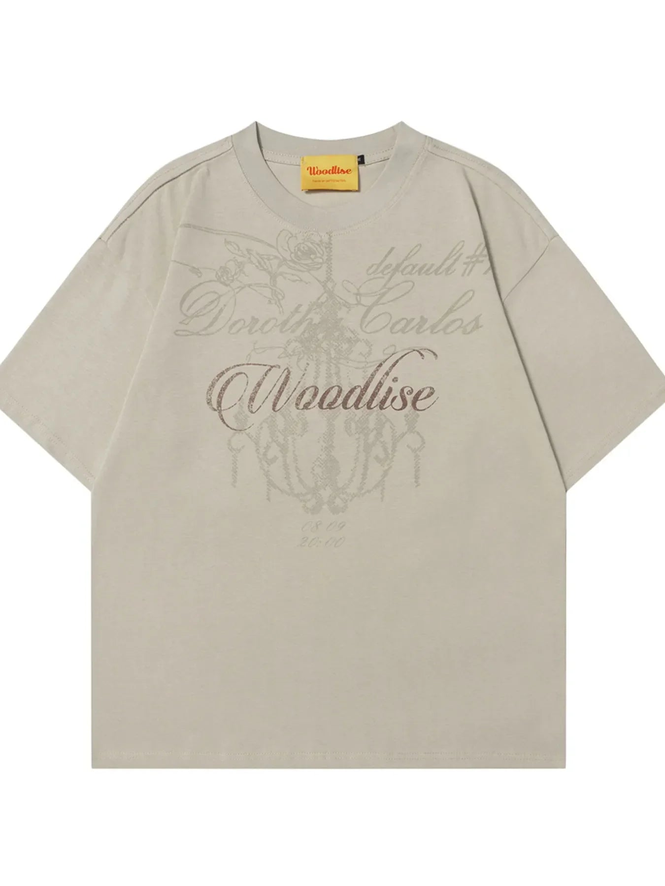 Men's Graphic Short Sleeve Oversized T-Shirt Khaki / M