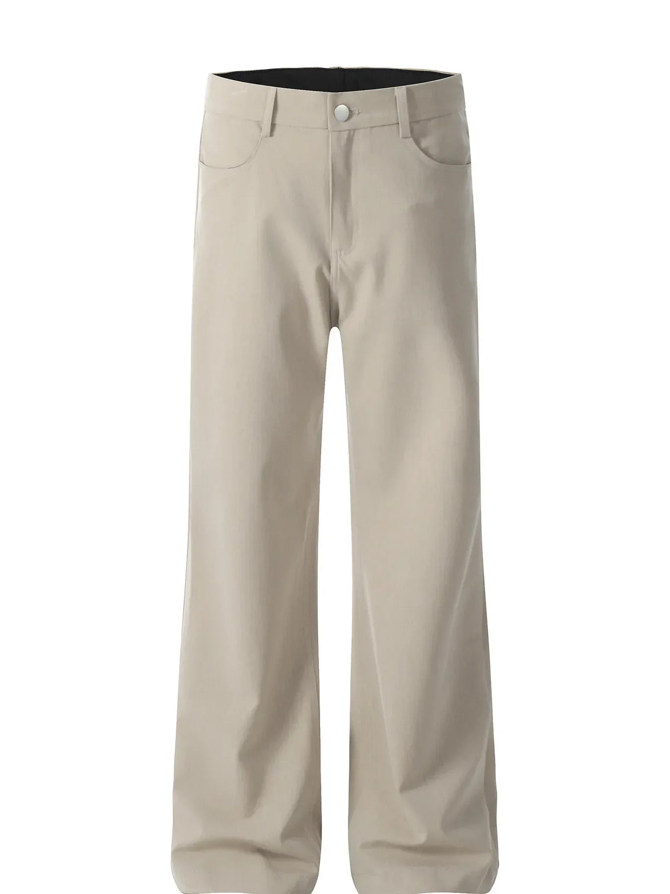 Men's High Waist Slim Bootcut Pants Apricot / S