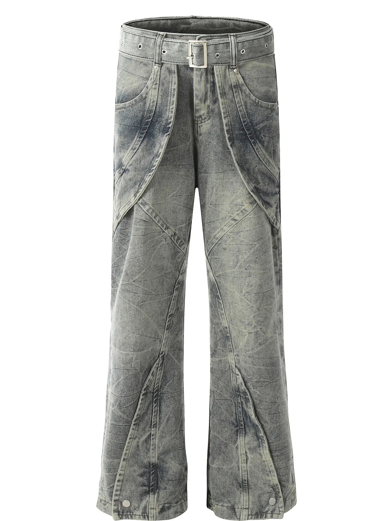 Men's High-Waist Wide Leg Jeans Blue / S