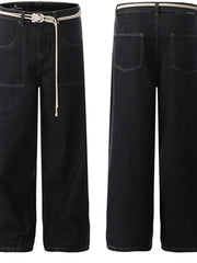 Men's High-Waisted Wide-Leg Jeans