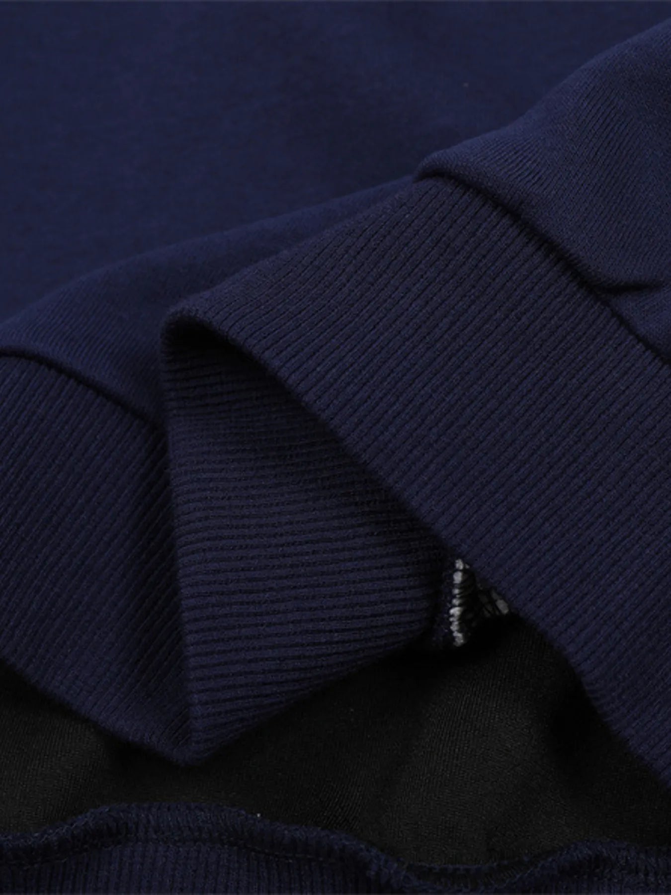 Men's Letter Contrast Long Sleeve Polo Sweatshirt