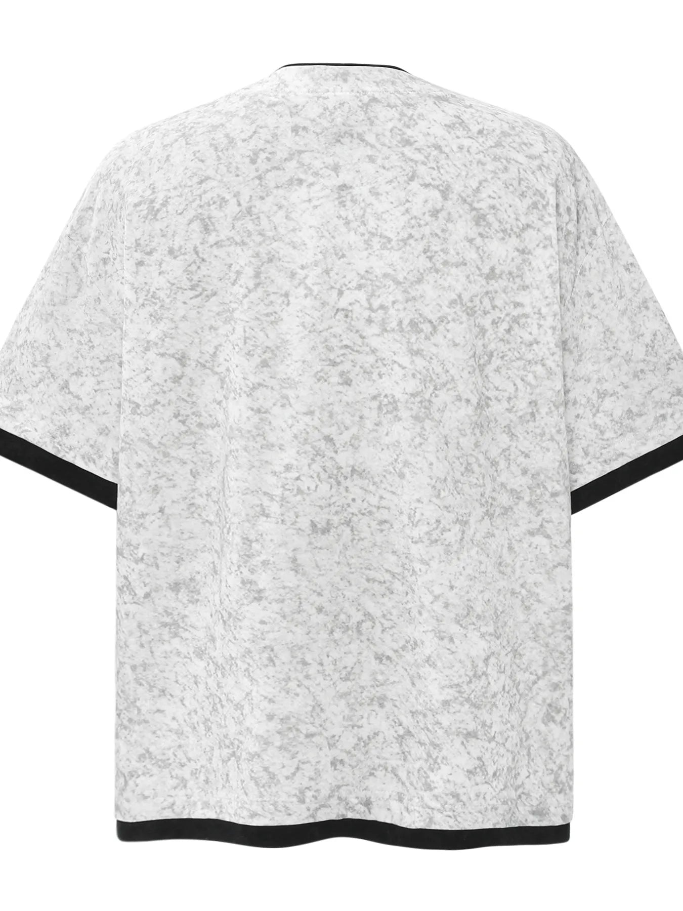 Men's Letter Graphic Round Neck Short Sleeve Contrast Trim T-Shirt