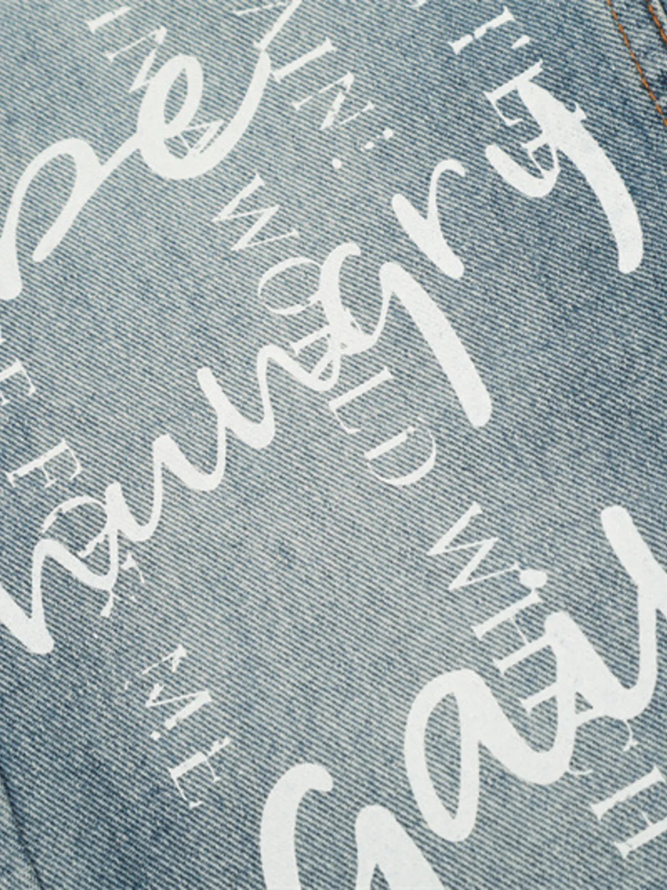 Men's Letter Loose Fit Jeans