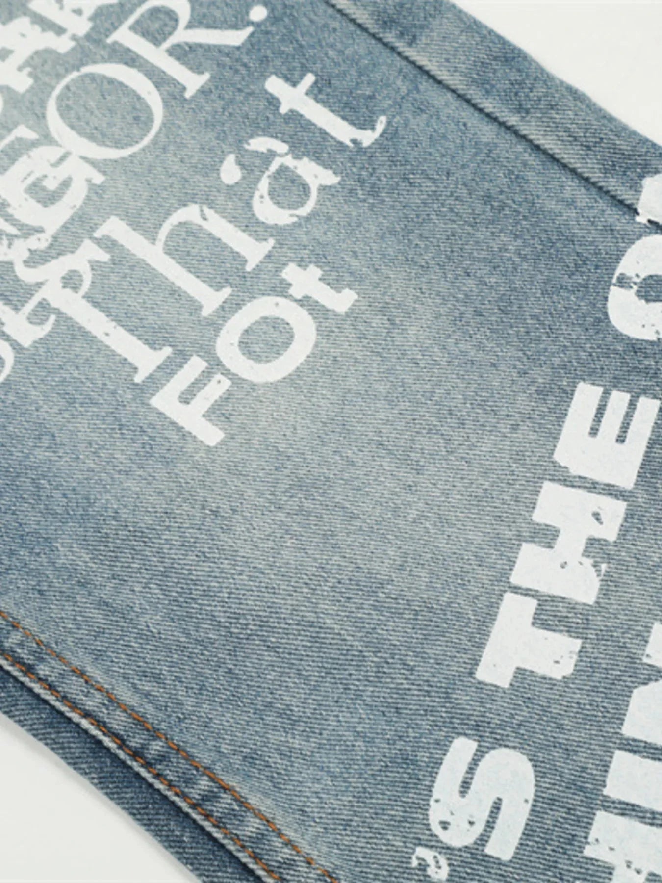 Men's Letter Loose Fit Jeans