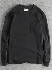 Men's Long Sleeve Pocket T-Shirt Black / S