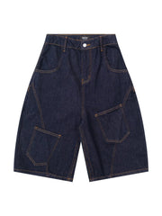 Men's Loose Fit Cargo Denim Shorts